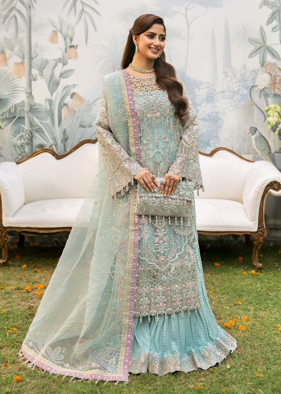 Maahi by Kanwal Malik Embroidered Organza Unstitched 3Pc Suit - AYZEL NOOR E RIVAJ
