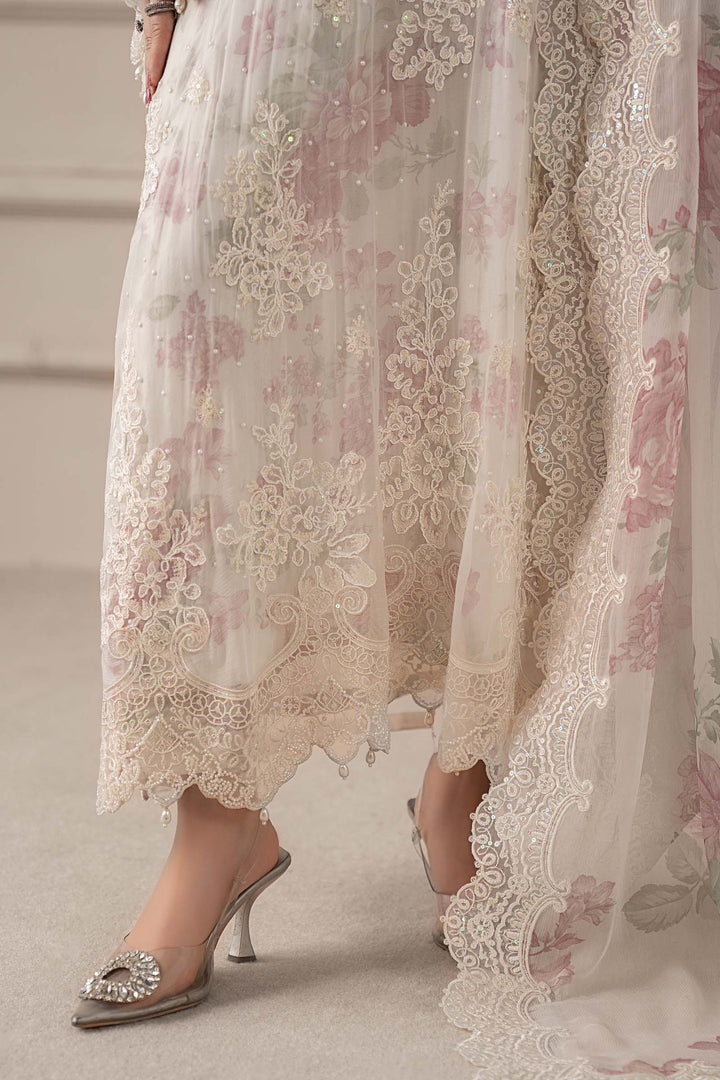 MARIA.B 3 Piece Embroidered Chiffon Suit | REPLICA MCS-25-101| NOOR E RIVAJ