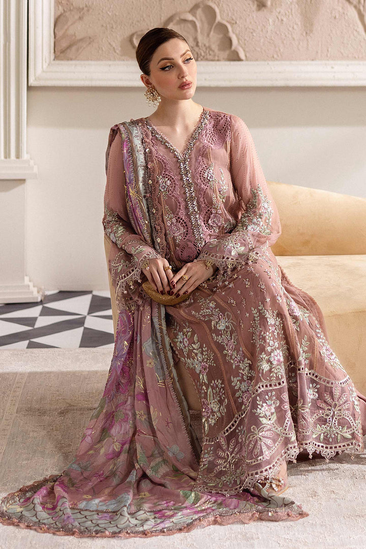 MARIA.B 3 Piece Unstitched Embroidered Chiffon | MPC-25-105