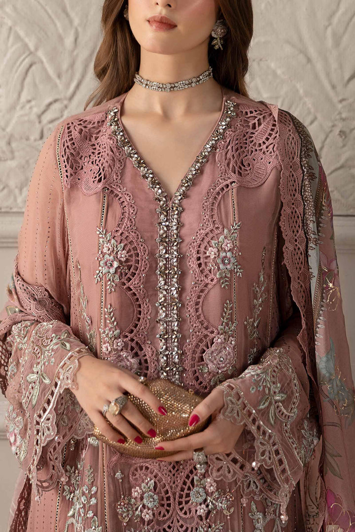 MARIA.B 3 Piece Unstitched Embroidered Chiffon | MPC-25-105