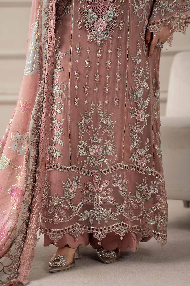 MARIA.B 3 Piece Unstitched Embroidered Chiffon | MPC-25-105