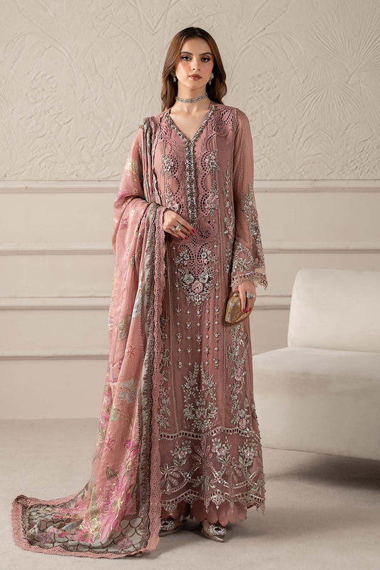 MARIA.B 3 Piece Unstitched Embroidered Chiffon | MPC-25-105