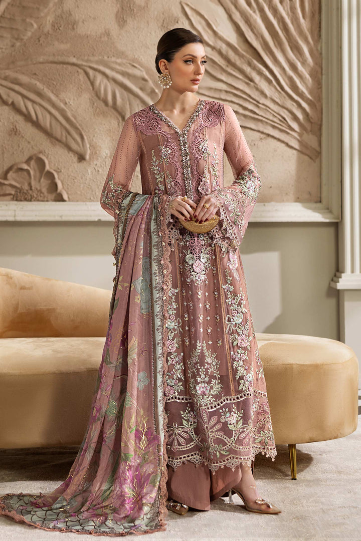 MARIA.B 3 Piece Unstitched Embroidered Chiffon | MPC-25-105