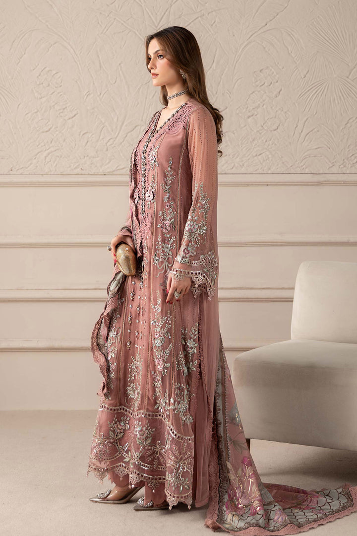 MARIA.B 3 Piece Unstitched Embroidered Chiffon | MPC-25-105