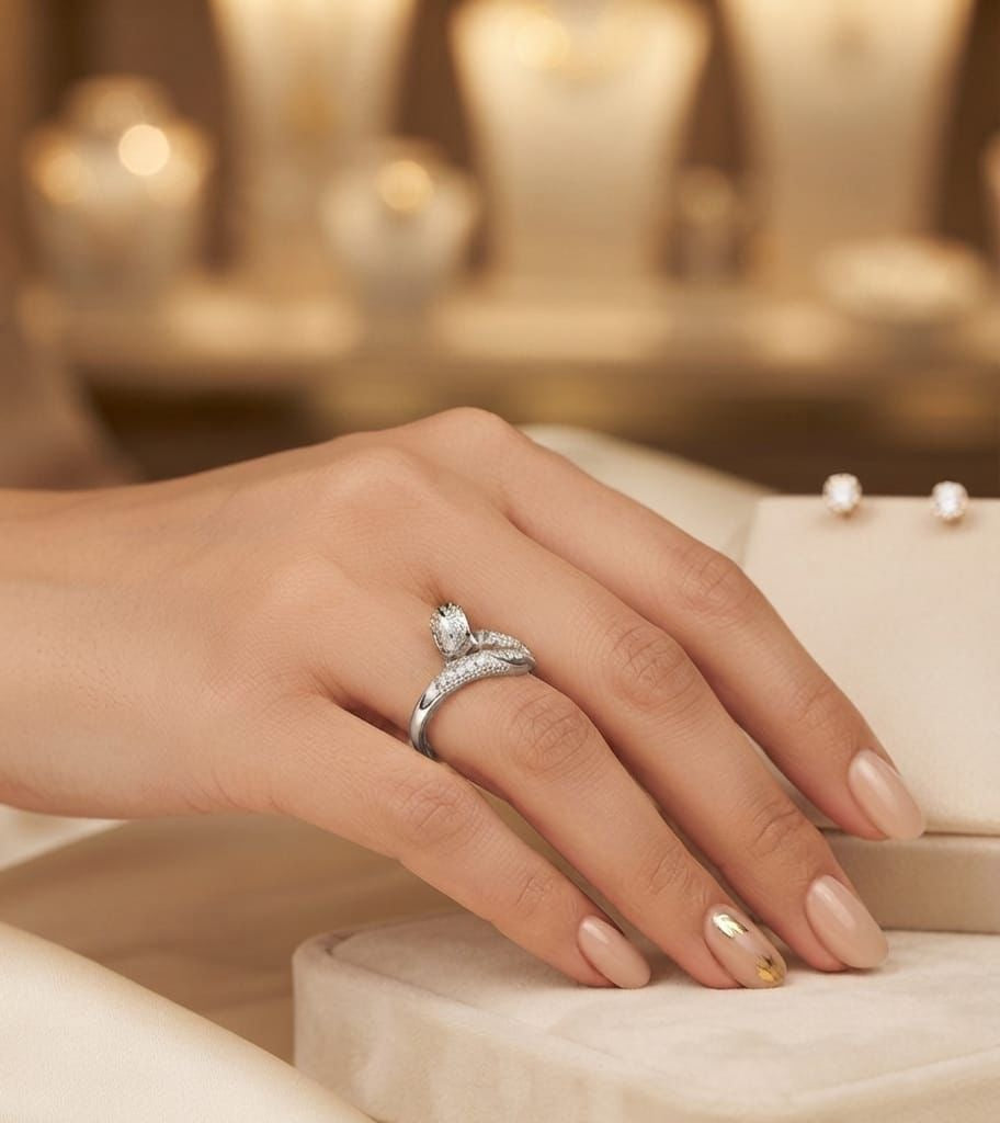 Gold Nail Wrap Ring set product shot