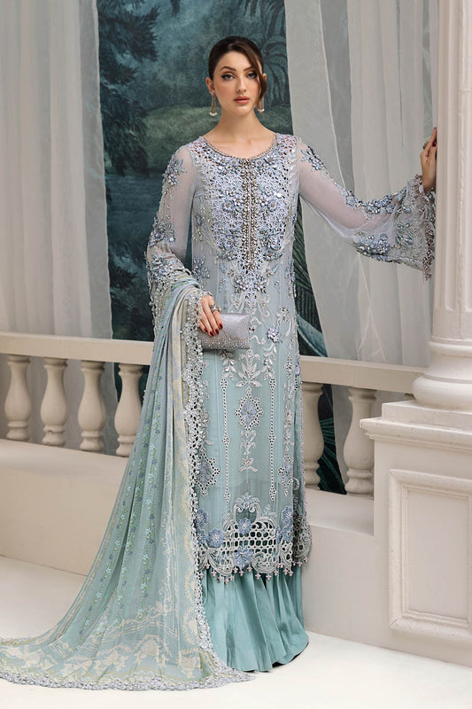 Maria B Embroidered Luxury Chiffon Unstitched 3Pc Suit MPC-25-108