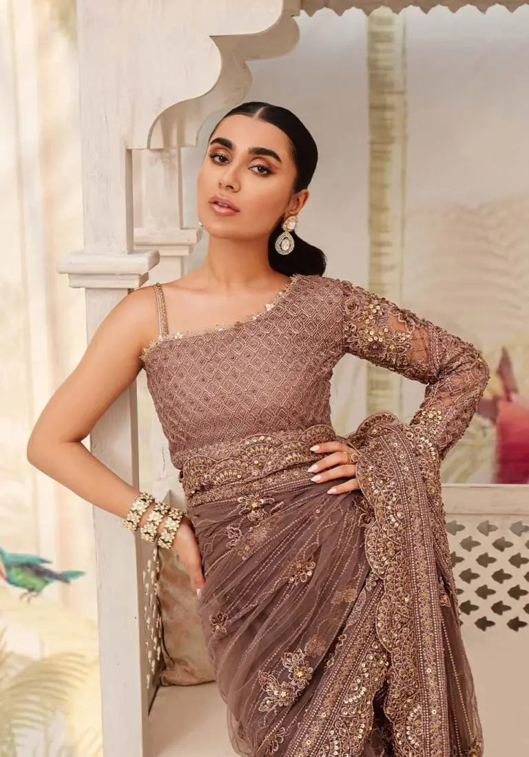 Zarqash Nora – Hand Embellished Net Saree for Weddings | Embroidered Bridal Wear | Festive ’24 Collection