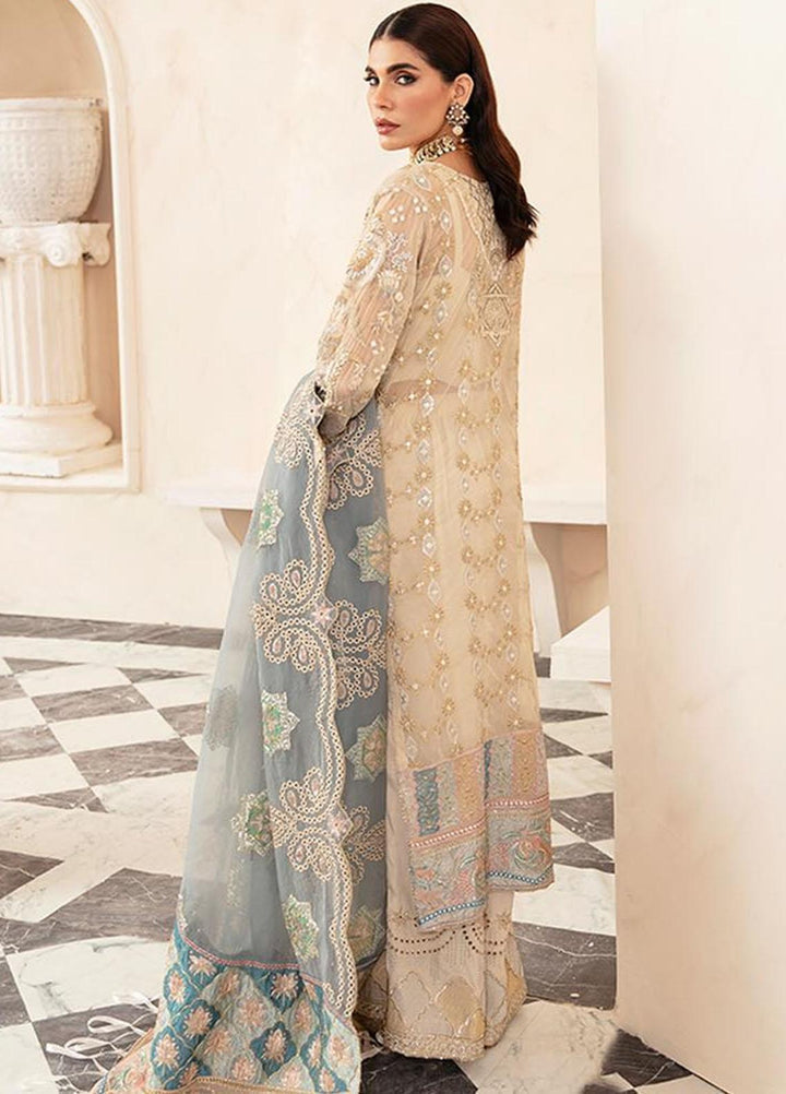 Celebrations By Elaf Embroidered Suits Unstitched 3 Piece EF23C ECH-02 Hayat - Luxury Collection 3 Piece Embroidered Organza Suit NOOR E RIVAJ