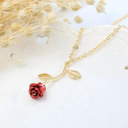 The Enchanted Rose Pendant Necklace – (Premium & Romantic vibe)