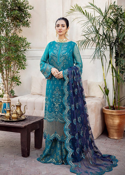 Afrozeh FALAK NAAZ 3 piece Bamber Chiffon Dress - 10954 NOOR E RIVAJ