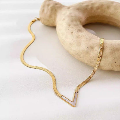 V-Shape Herringbone Chain Necklace