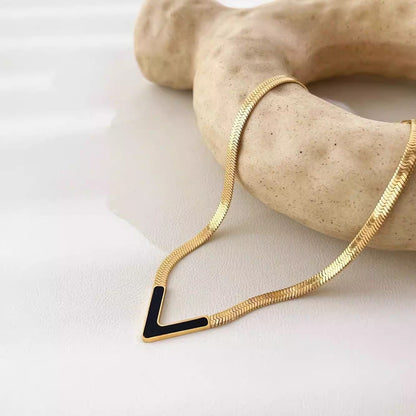 V-Shape Herringbone Chain Necklace