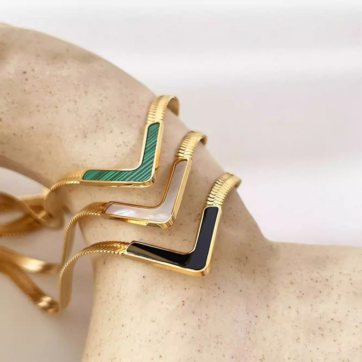 V-Shape Herringbone Chain Necklace