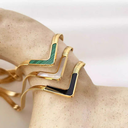 V-Shape Herringbone Chain Necklace