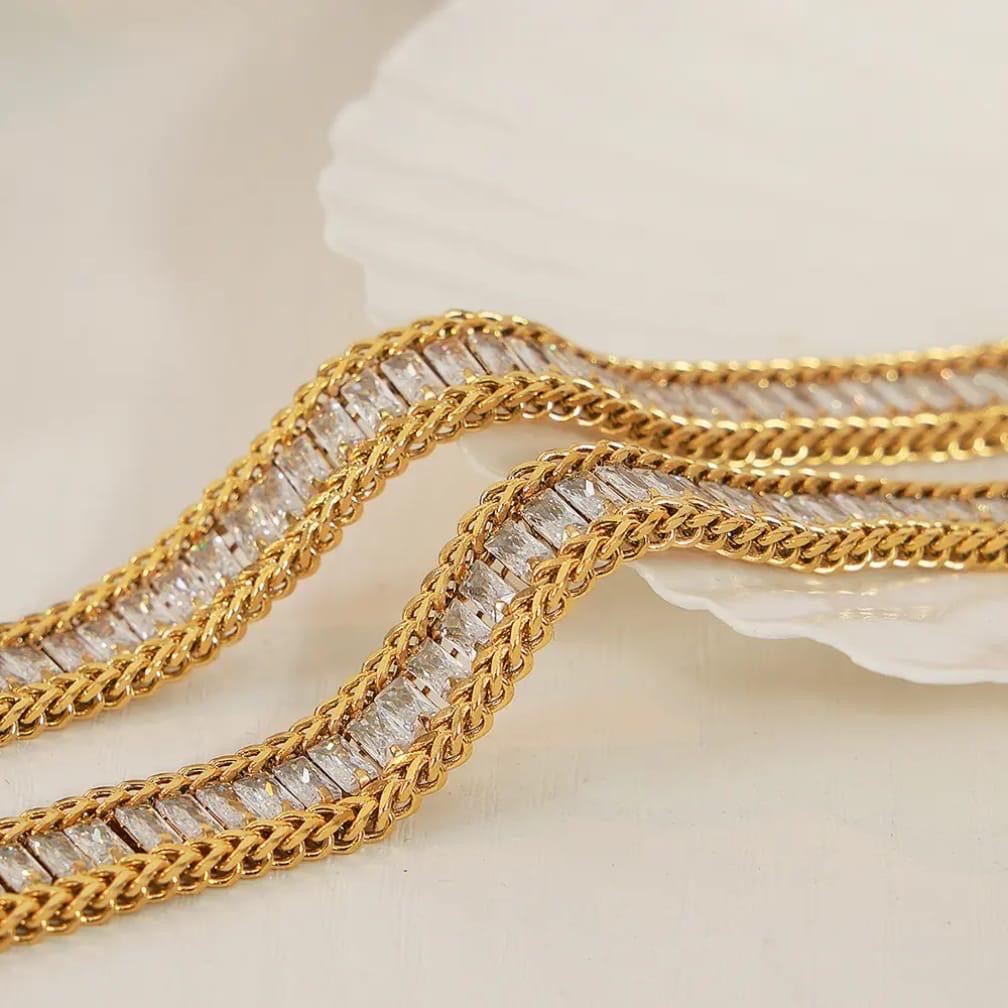 in-1 Luxury Zirconia Bracelet & Anklet (Payal) | Gold Plated