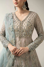 3 Piece Embroidered Net Suit | BDS-3002 |MARIA.B