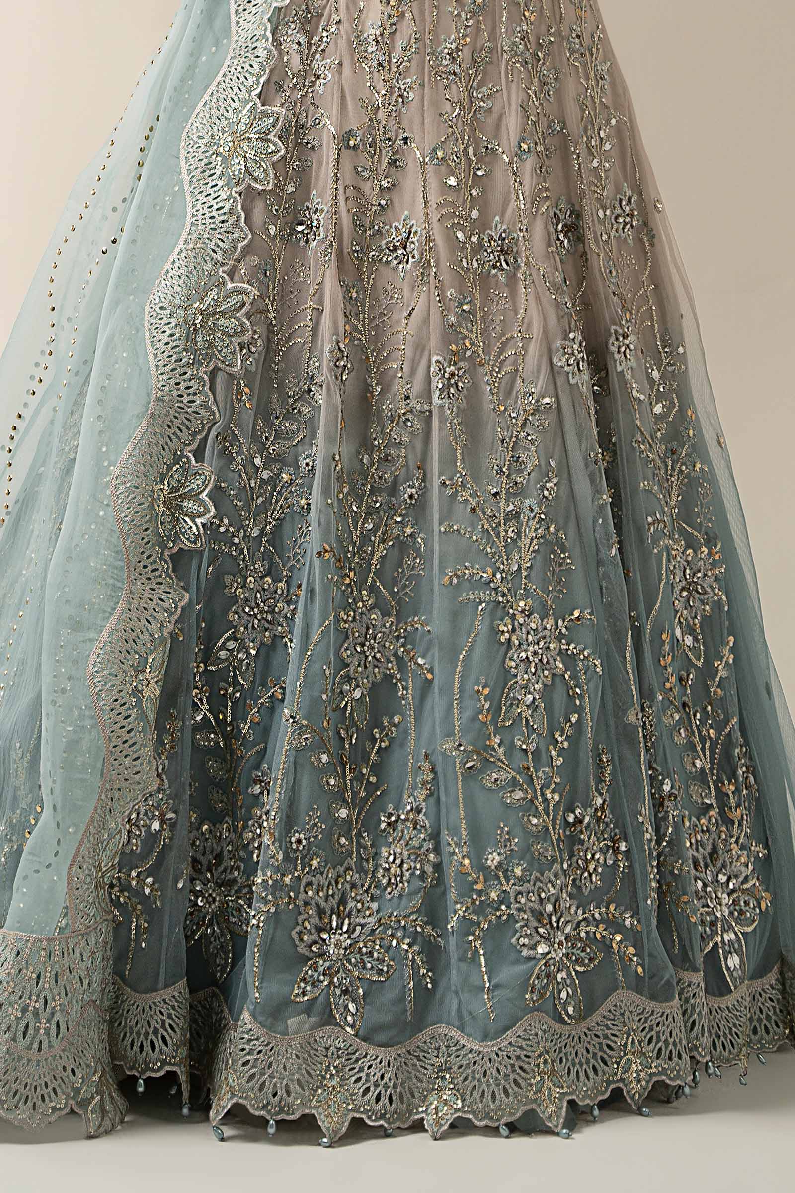 3 Piece Embroidered Net Suit | BDS-3002 |MARIA.B