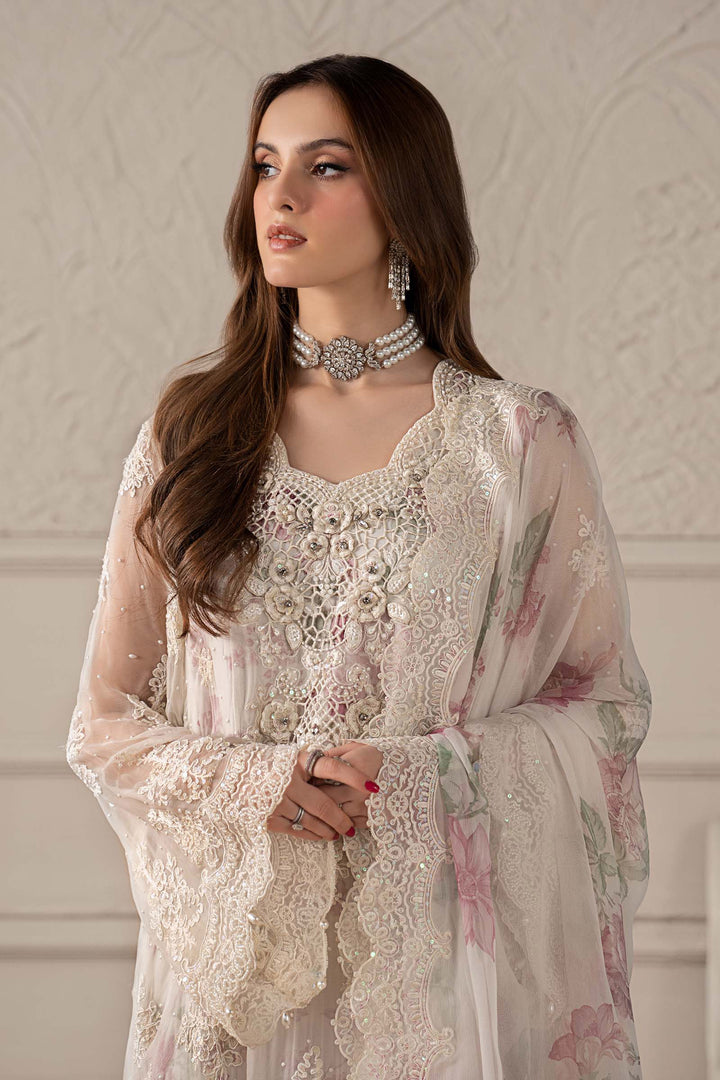 MARIA.B 3 Piece Embroidered Chiffon Suit | REPLICA MCS-25-101| NOOR E RIVAJ