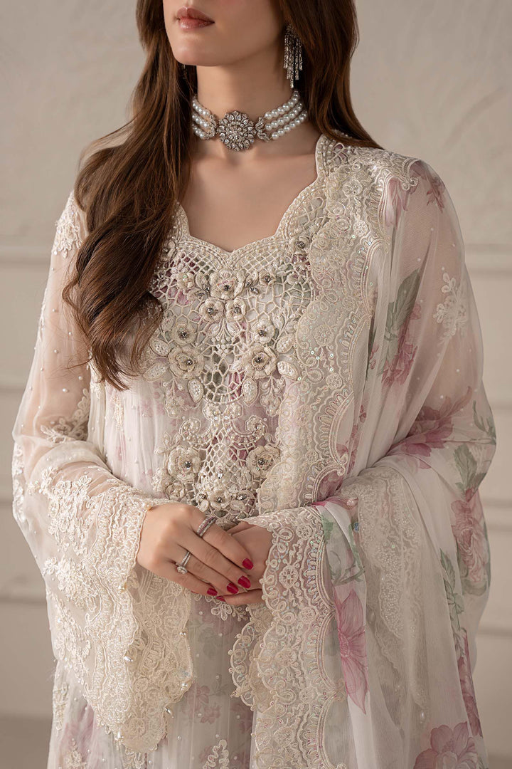 MARIA.B 3 Piece Embroidered Chiffon Suit | REPLICA MCS-25-101| NOOR E RIVAJ