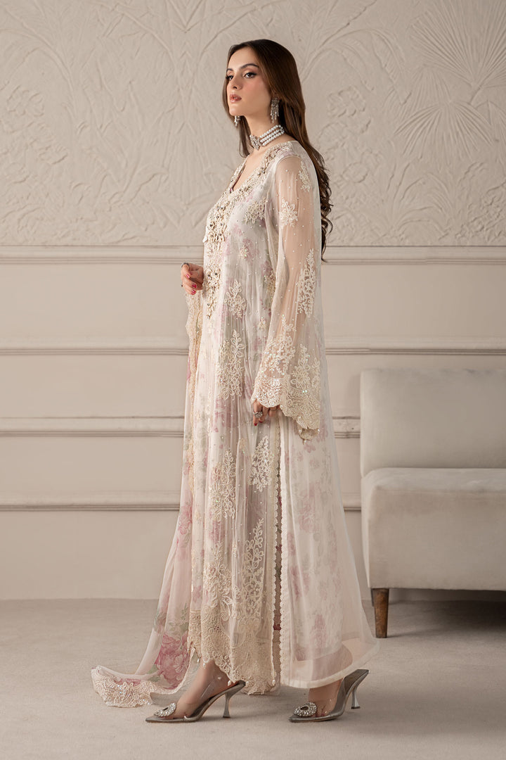 MARIA.B 3 Piece Embroidered Chiffon Suit | REPLICA MCS-25-101| NOOR E RIVAJ