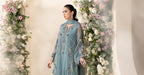 3 Piece Embroidered Chiffon Suit MCS-26-106-Slate Blue-Small