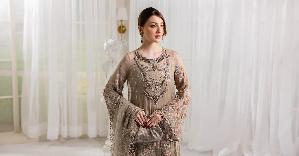3 Piece Unstitched Embroidered Chiffon Suit | MPC-25-107