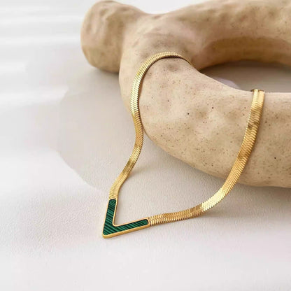 V-Shape Herringbone Chain Necklace