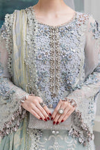 Maria B Embroidered Luxury Chiffon Unstitched 3Pc Suit MPC-25-108 RE STOCKED