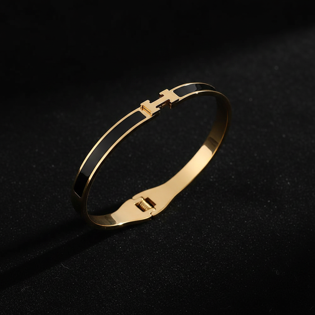 Black H-Bangle Product Shot