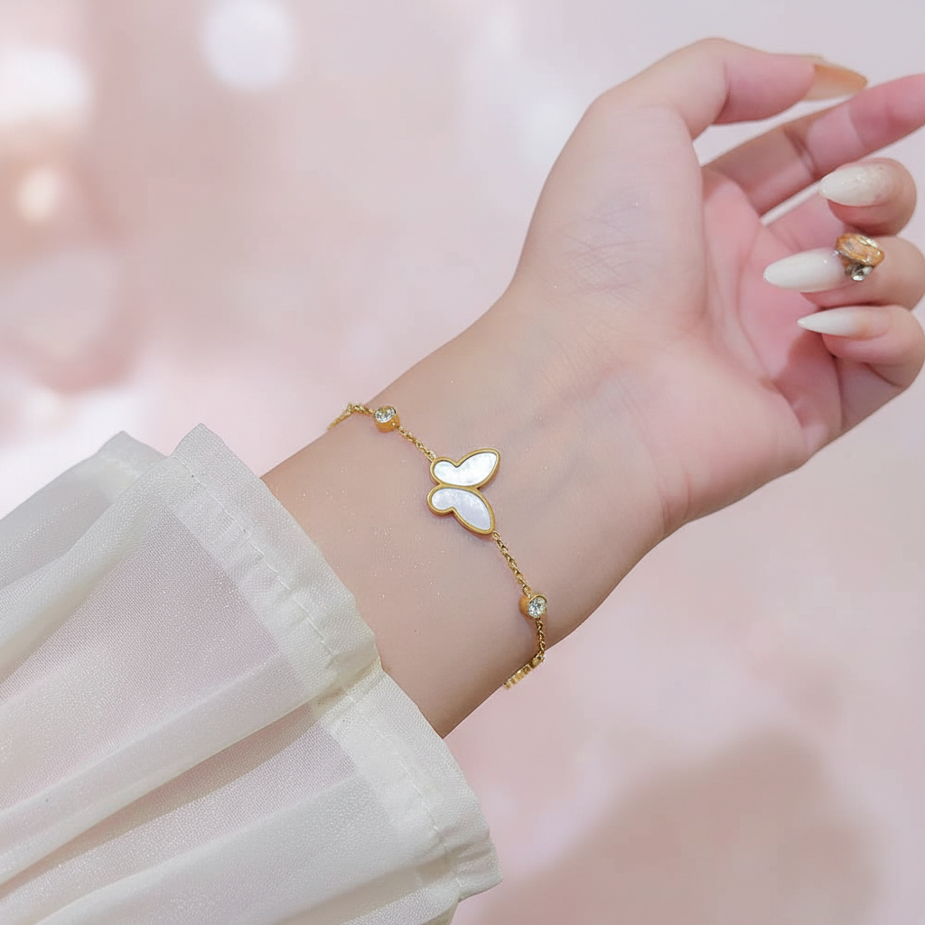 Butterfly Bracelet on Wrist