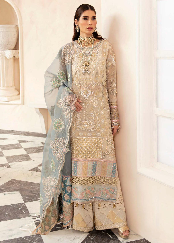 Celebrations By Elaf Embroidered Suits Unstitched 3 Piece EF23C ECH-02 Hayat - Luxury Collection 3 Piece Embroidered Organza Suit