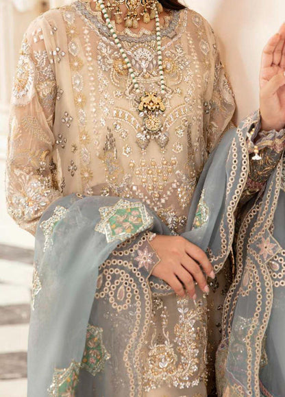 Celebrations By Elaf Embroidered Suits Unstitched 3 Piece EF23C ECH-02 Hayat - Luxury Collection 3 Piece Embroidered Organza Suit NOOR E RIVAJ