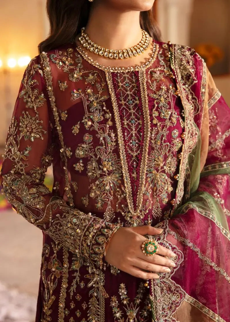 Kanwal Malik Maroon Formal Collection |FALAK|