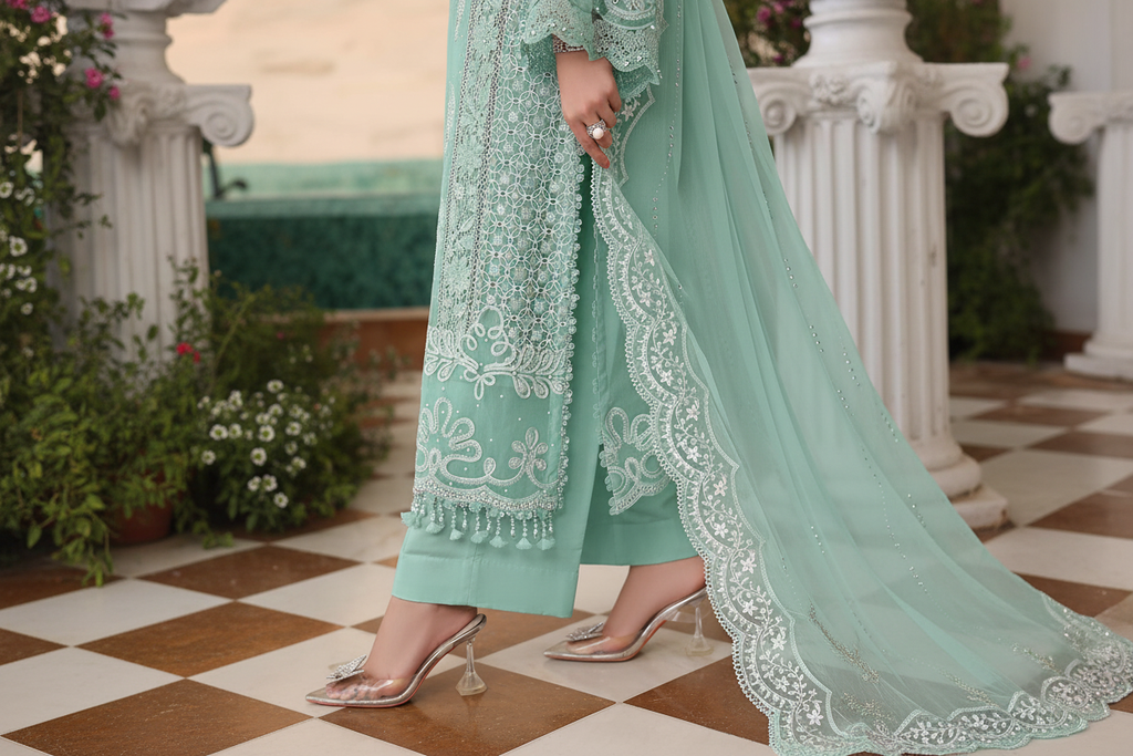 Dupatta Sea Green