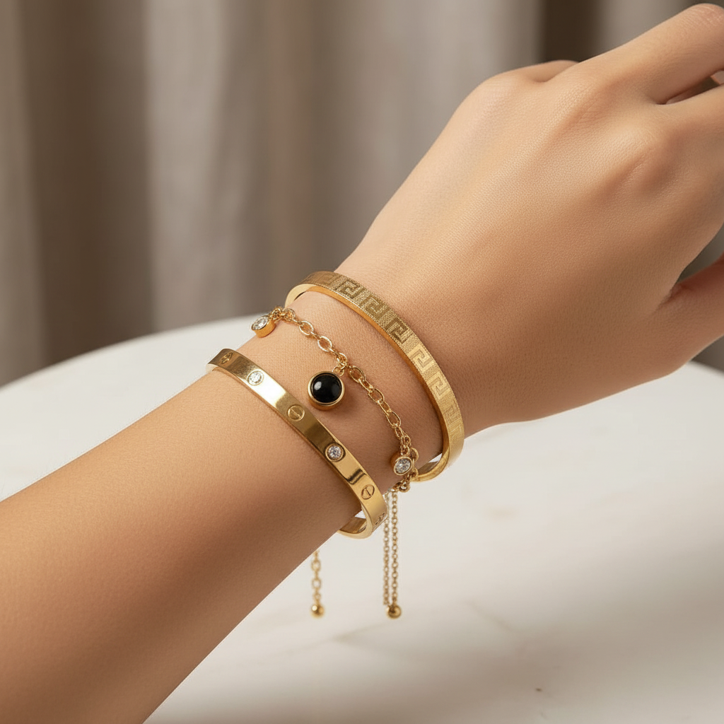 Luxury Gold Bracelet Set