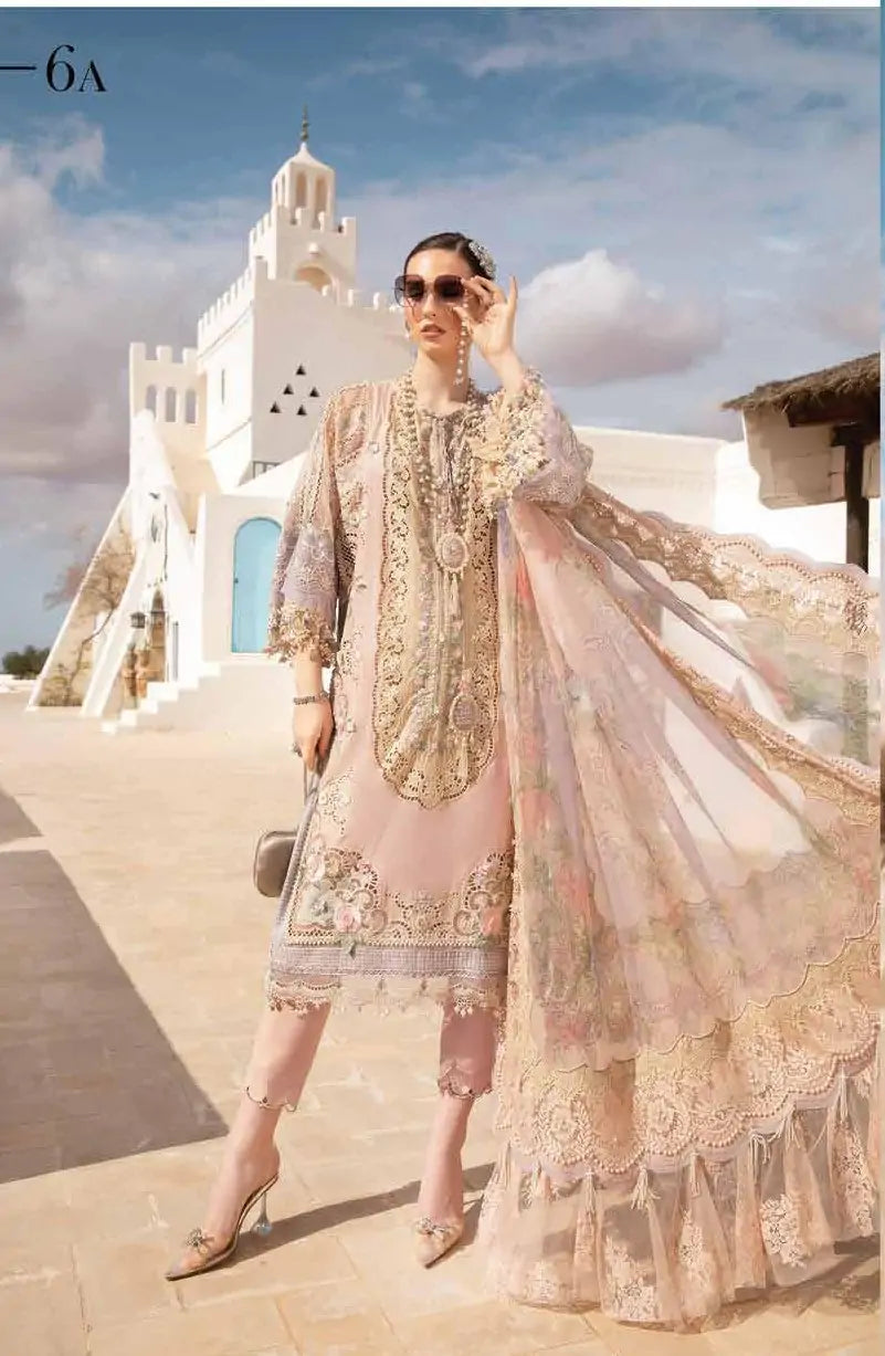Maria.B Unstitched Embroidered Luxury Lawn 3Pc Suit D-2406-A