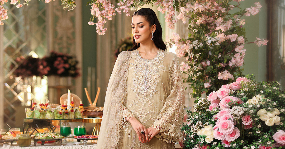 3 Piece Unstitched Embroidered Chiffon Suit MPC-26-103 noorerivaj NOOR E RIVAJ