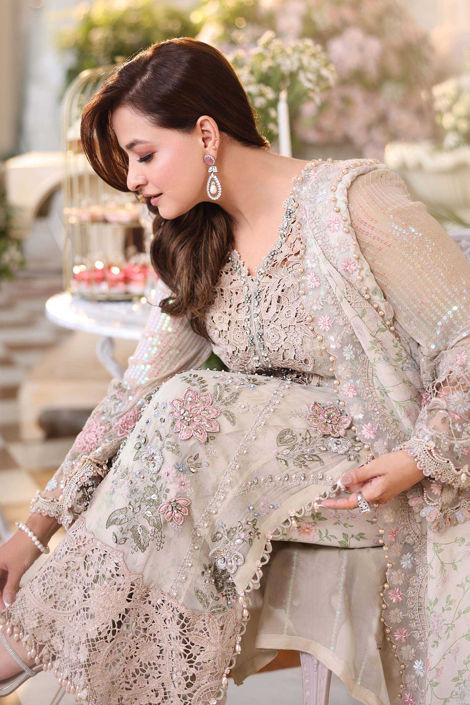 3 Piece Unstitched Embroidered Chiffon Suit mpc-26-107 NOOR E RIVAJ