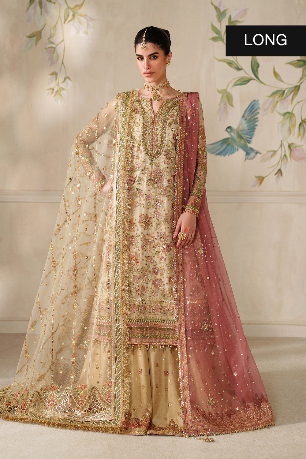 EMBROIDERED NET CH14-02 UNSTITCHED NOOR E RIVAJ