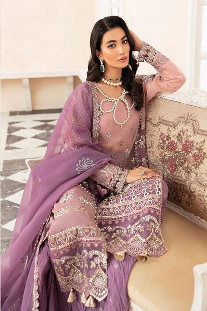 Elaf Celebrations – Organza Luxury Formal Handwork 3-Piece Suite NOOR E RIVAJ