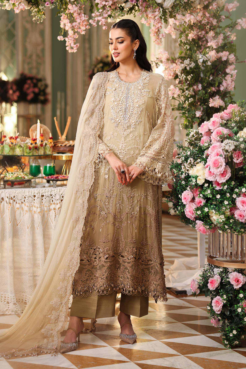3 Piece Unstitched Embroidered Chiffon Suit MPC-26-103 noorerivaj NOOR E RIVAJ
