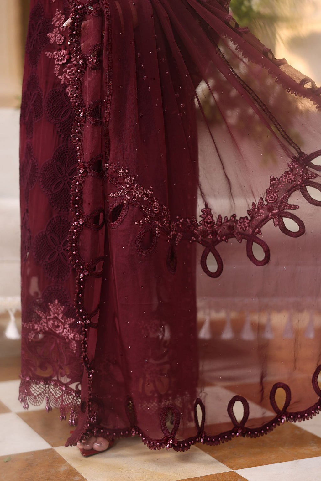 3 Piece Unstitched Embroidered Chiffon Suit MPC-26-108 noorerivaj NOOR E RIVAJ