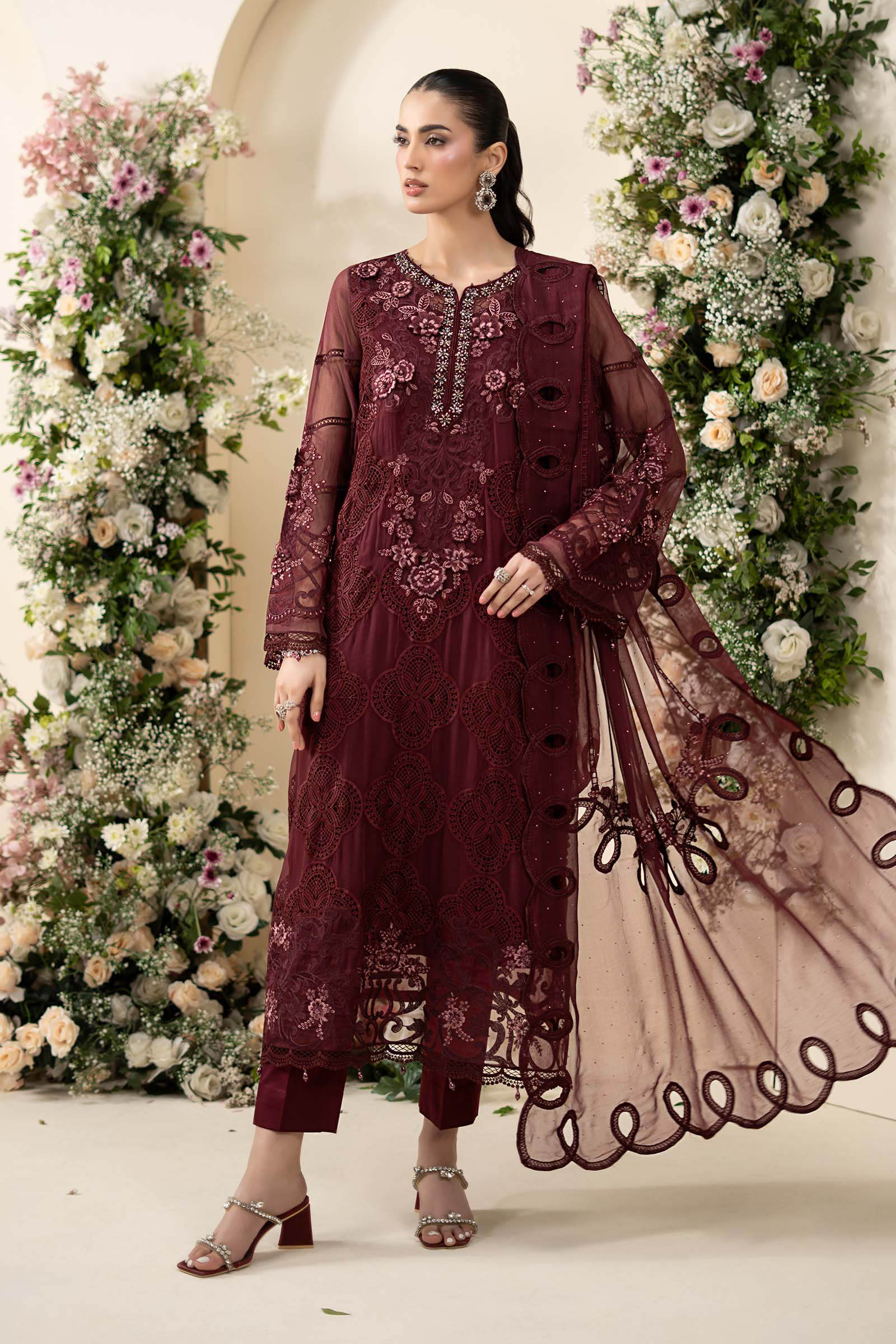 3 Piece Unstitched Embroidered Chiffon Suit MPC-26-108 noorerivaj NOOR E RIVAJ