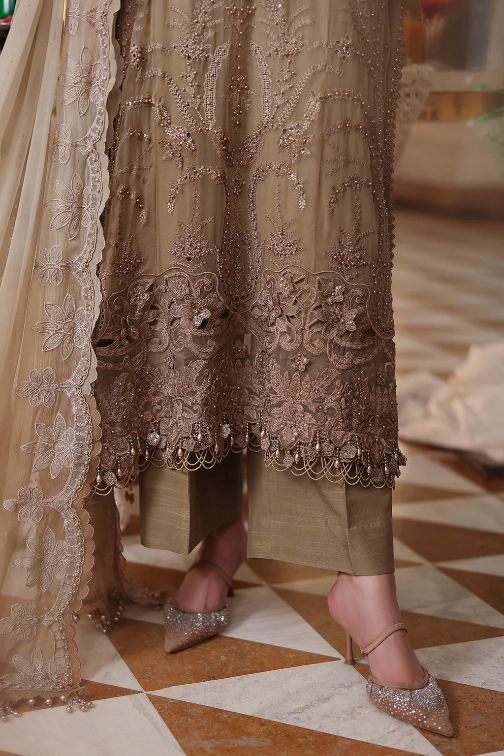 3 Piece Unstitched Embroidered Chiffon Suit MPC-26-103 noorerivaj NOOR E RIVAJ
