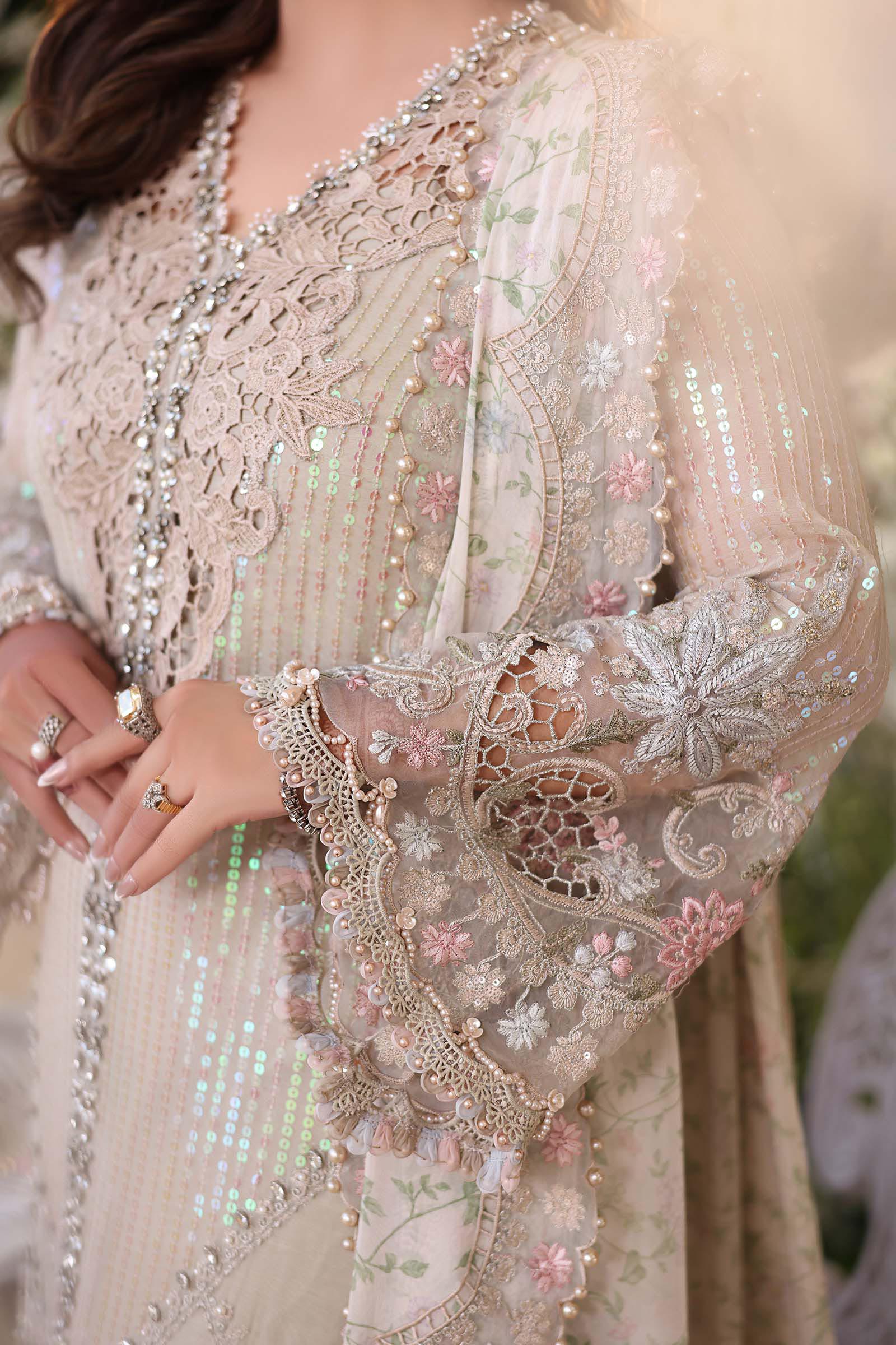 3 Piece Unstitched Embroidered Chiffon Suit mpc-26-107 NOOR E RIVAJ