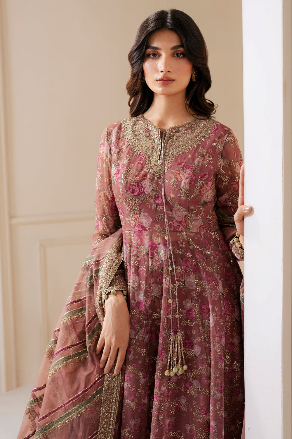 JAZMIN EMBROIDERED CHIFFON UC-3064