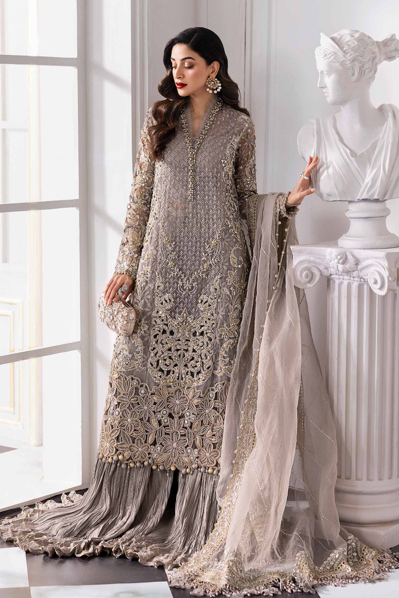 3 Piece Unstitched Embroidered Organza Suit | BD-3006