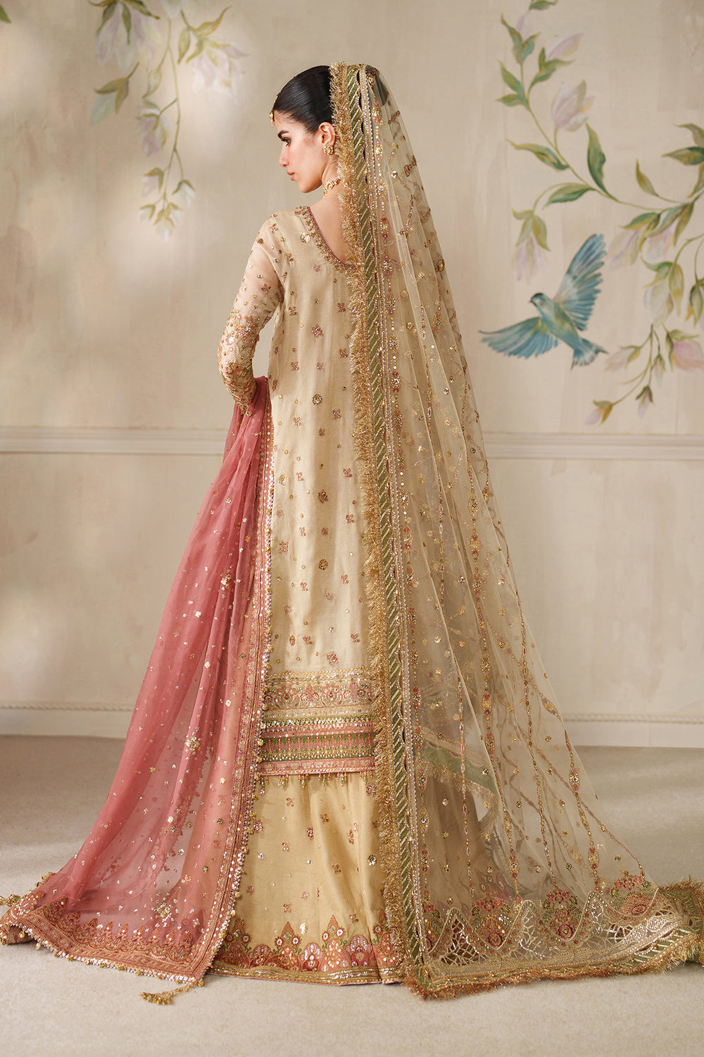 EMBROIDERED NET CH14-02 UNSTITCHED NOOR E RIVAJ