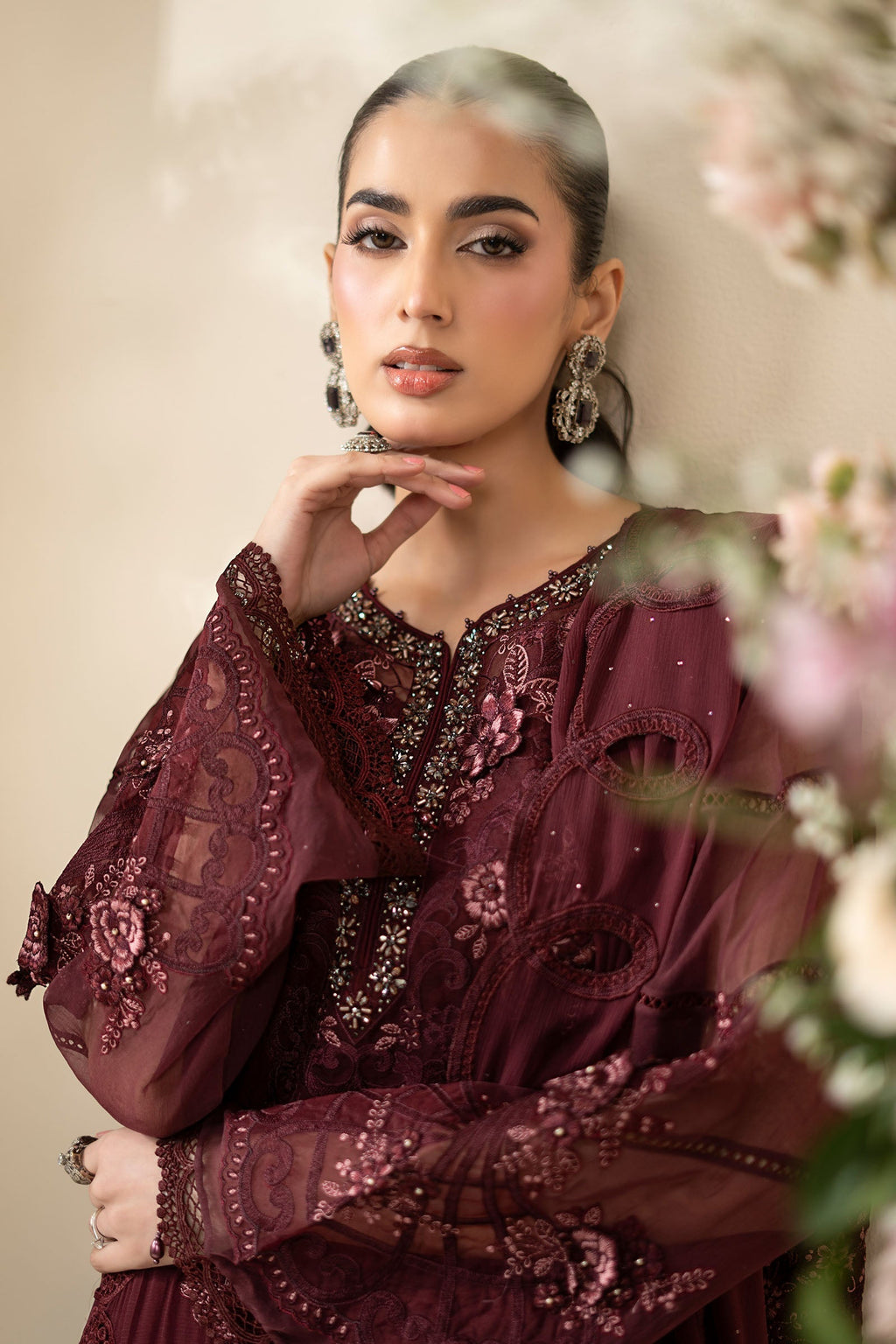 3 Piece Unstitched Embroidered Chiffon Suit MPC-26-108 noorerivaj NOOR E RIVAJ