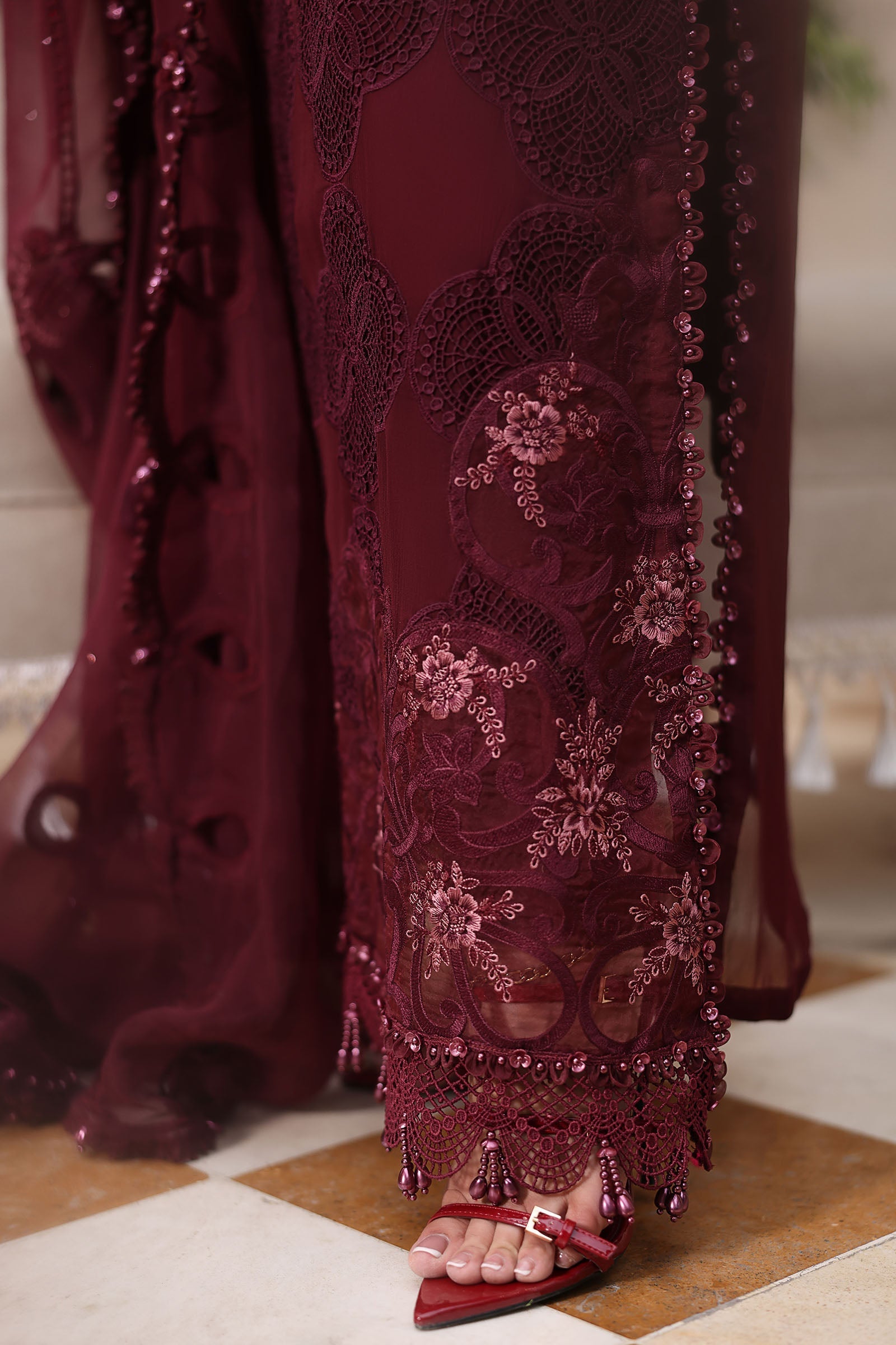 3 Piece Unstitched Embroidered Chiffon Suit MPC-26-108 noorerivaj NOOR E RIVAJ